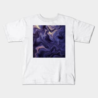 Stylized Surface of Liquid Violet Stone Kids T-Shirt